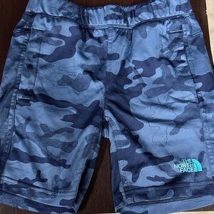 The North Face boy’s Blue Camo Shorts